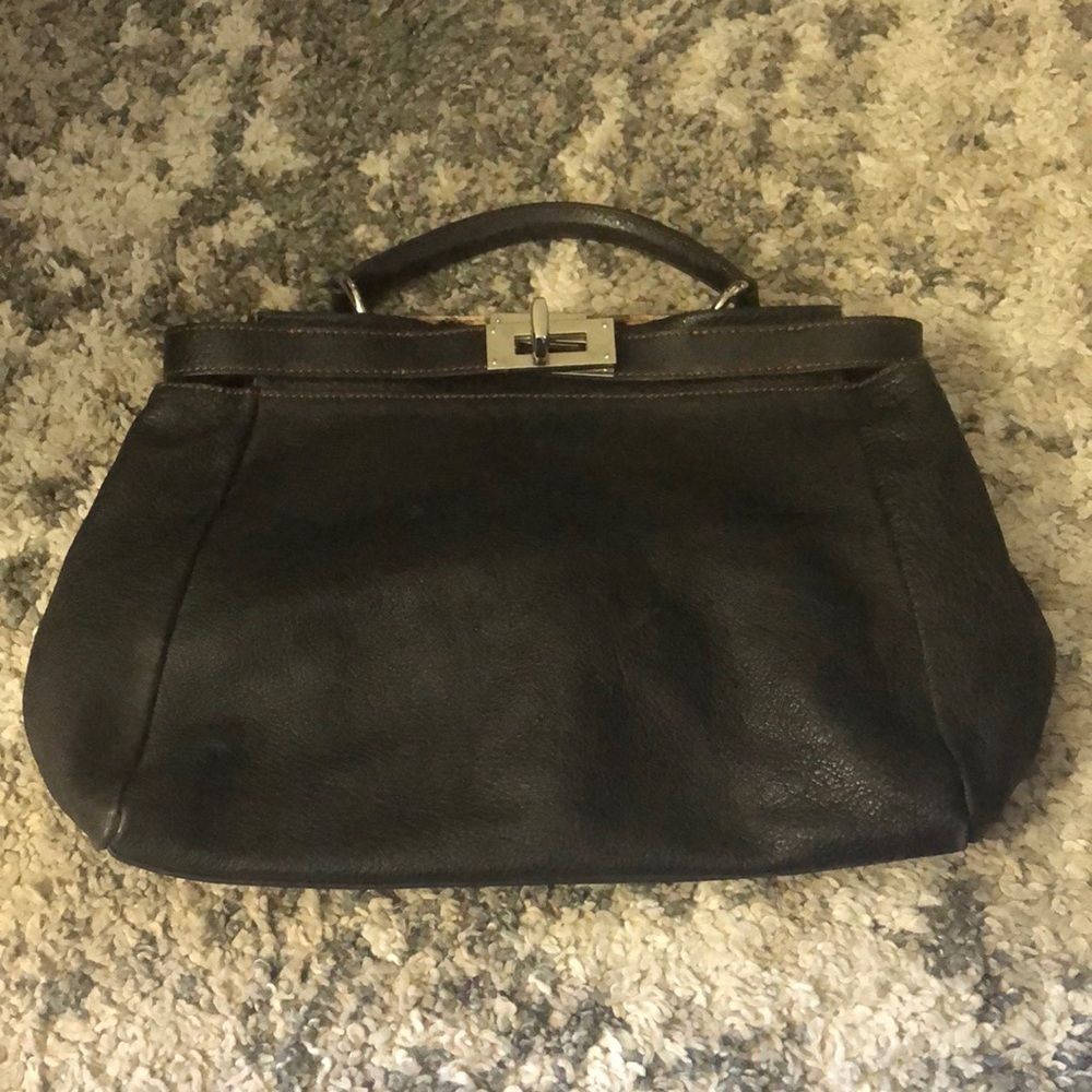 💄 Luisanna Black Genuine Leather Handbag, made in Italy